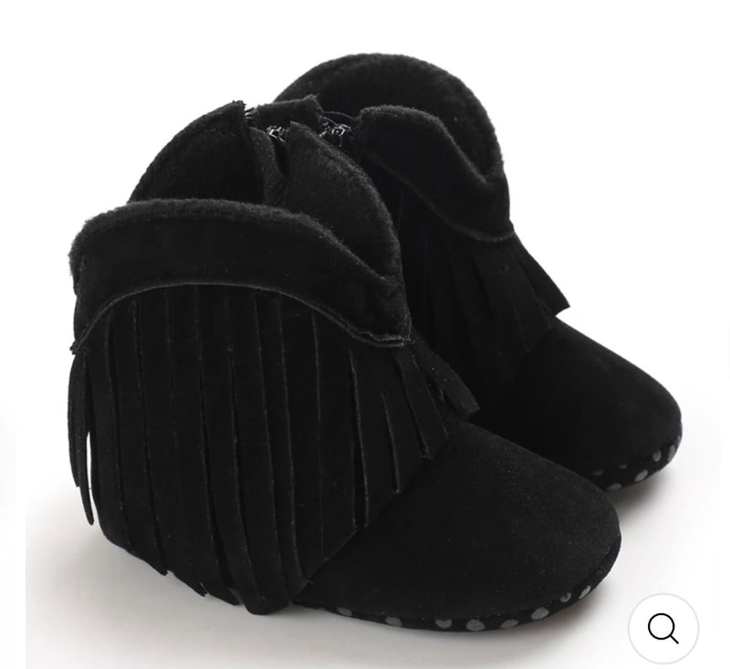 Baby-Girl Black Booties